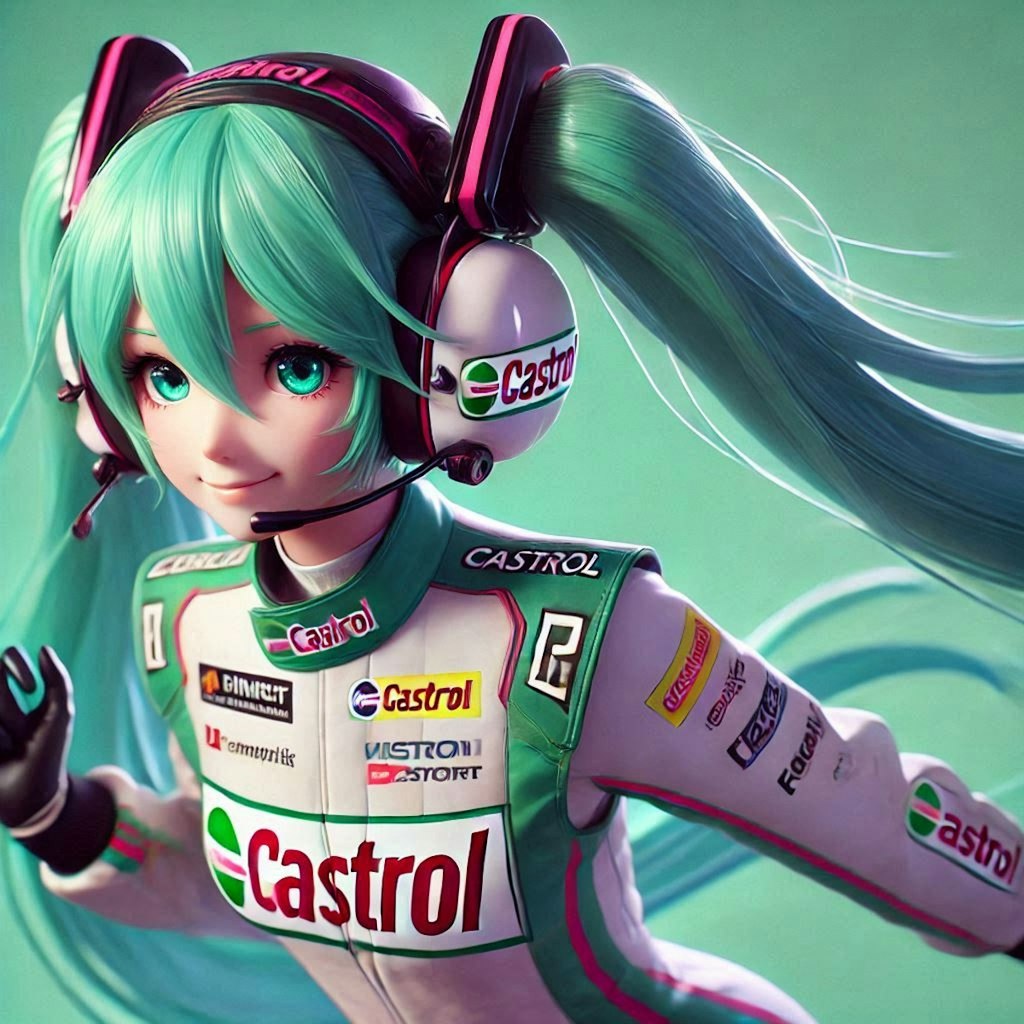 カストロールカラーレーシングスーツ姿初音ミク