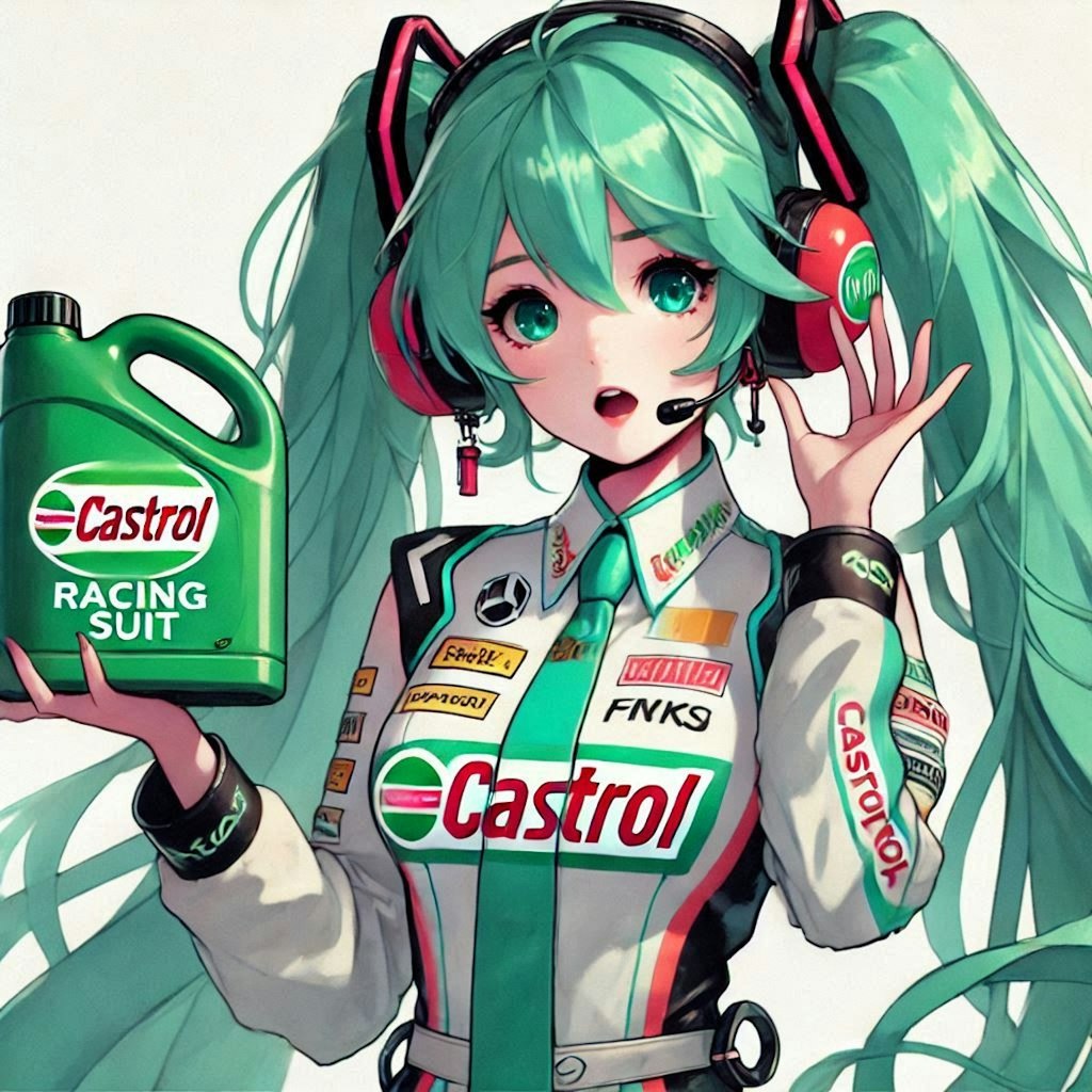 カストロールカラーレーシングスーツ姿初音ミク