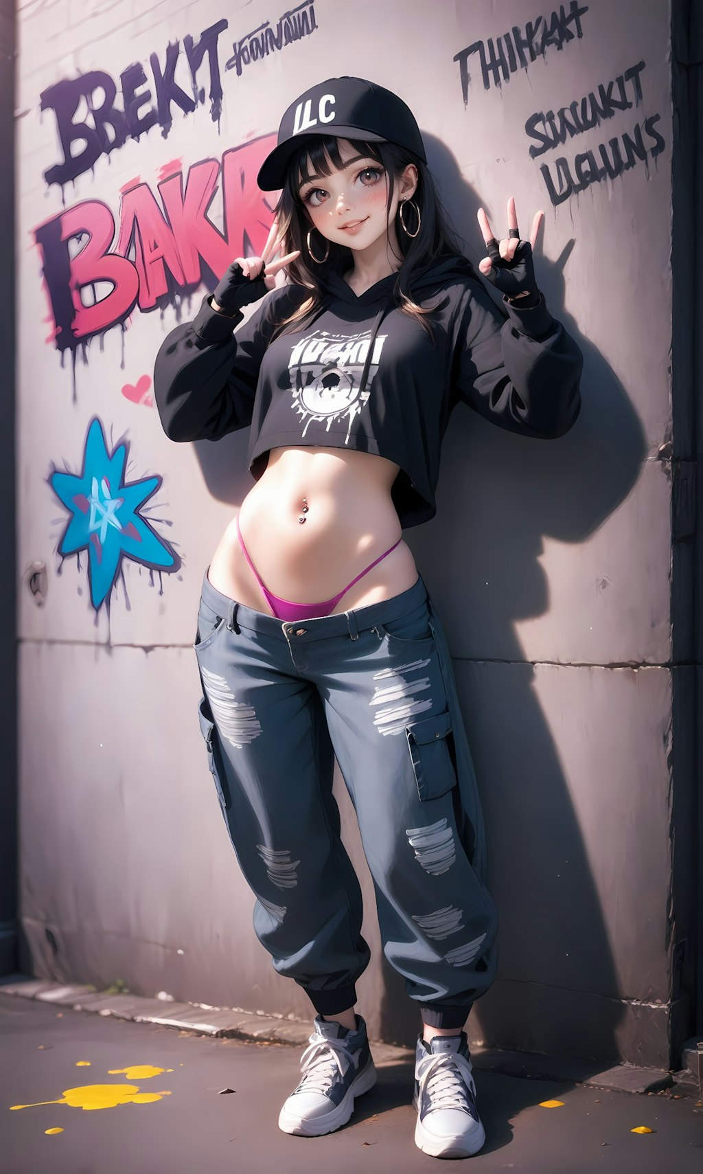 (NSFW) Cute Graffiti Girl 04