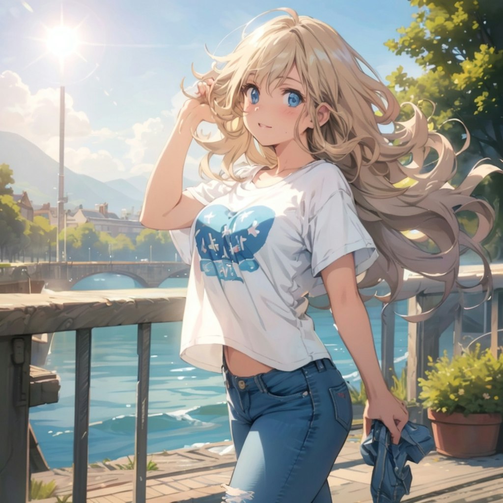 Tシャツの子