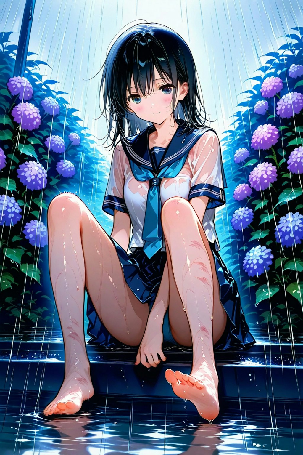びしょ濡れ