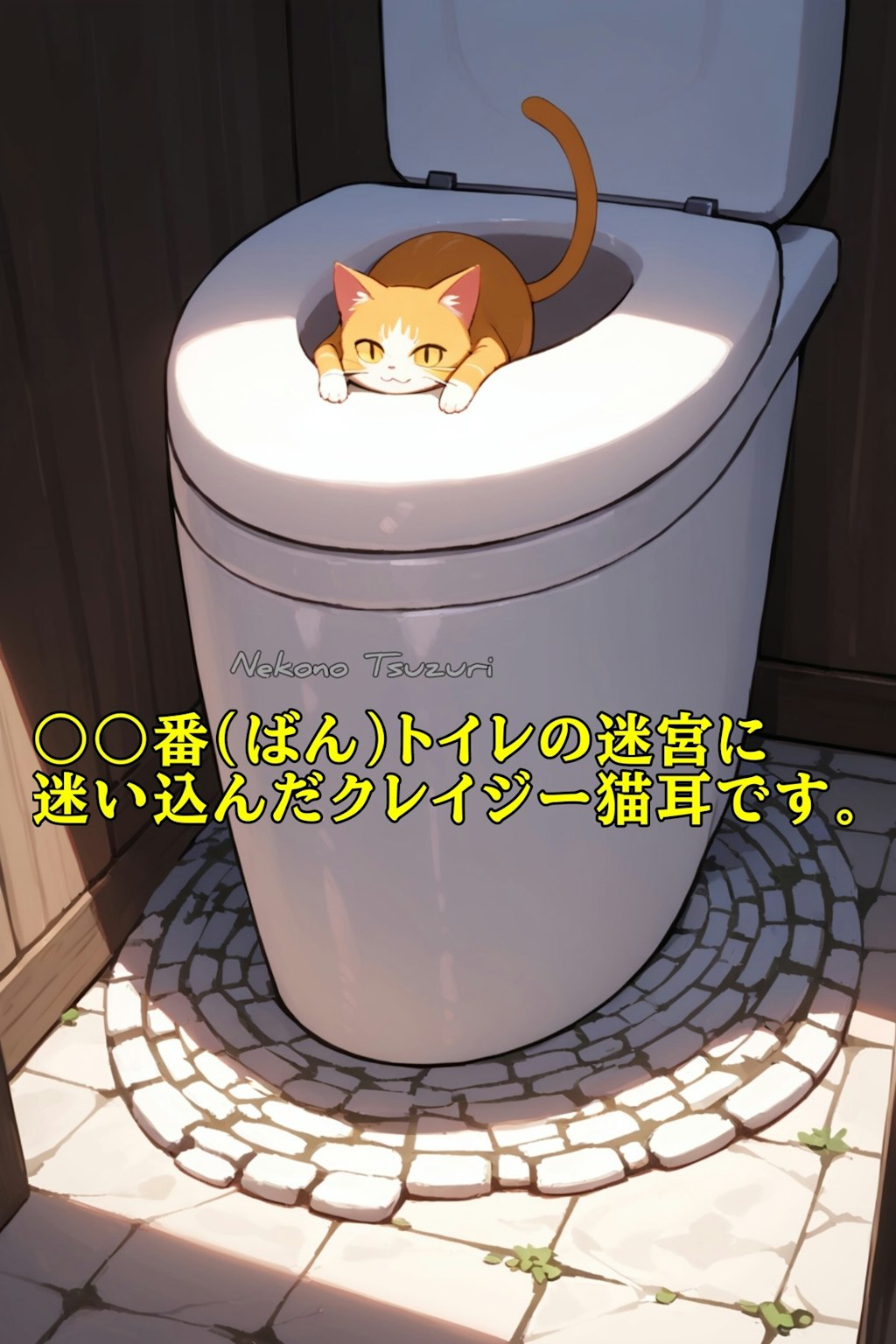 ○○ばんトイレの迷宮に迷い込んだクレイジー猫耳です。