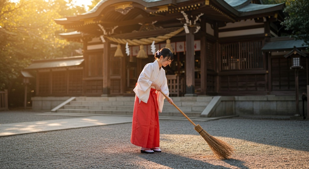 正月休みが終わり、静けさを取り戻した神社