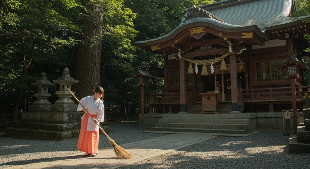 正月休みが終わり、静けさを取り戻した神社