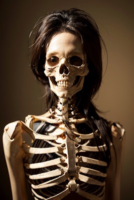 人体錬成３ 骸骨と女性の比較