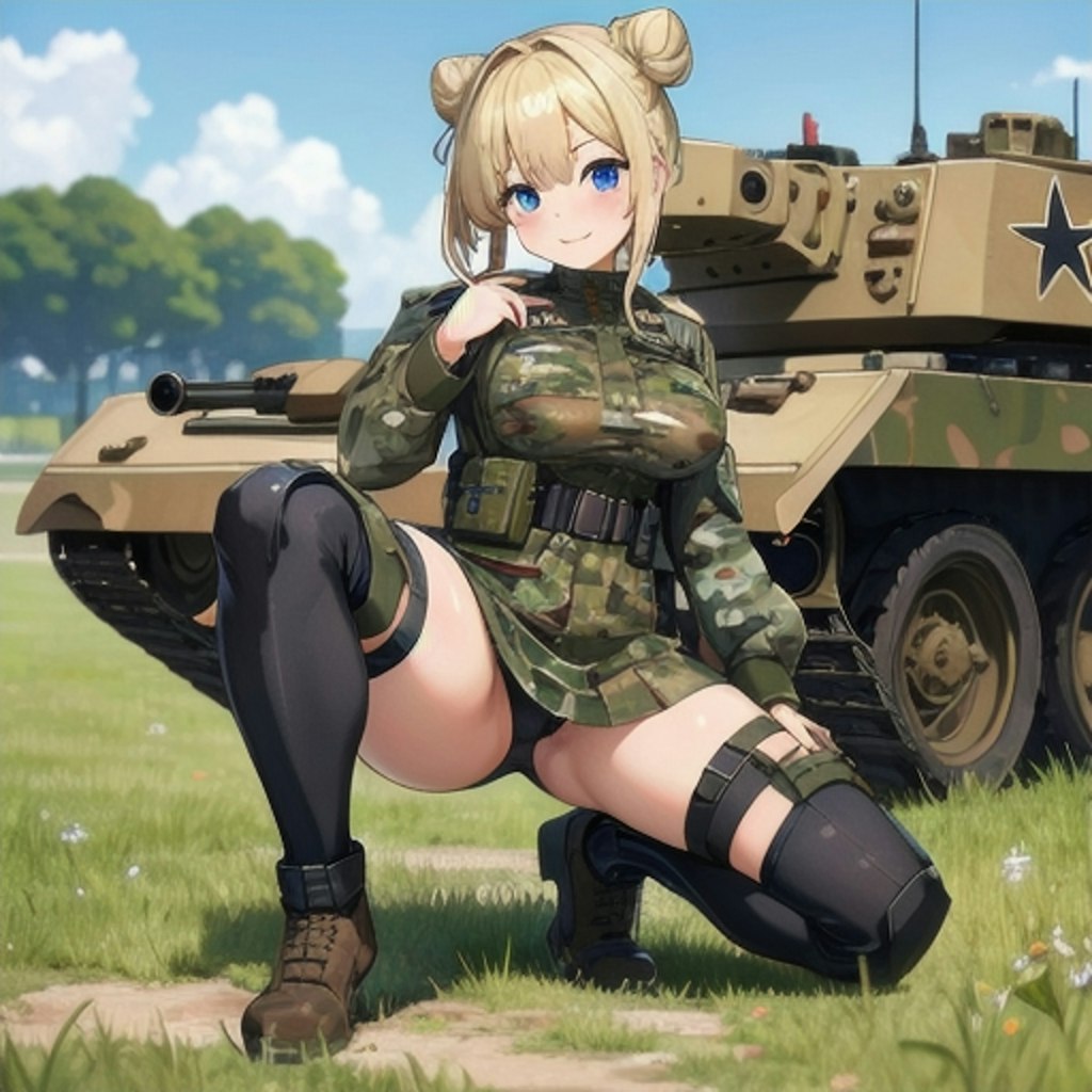 戦車の中は暑いね