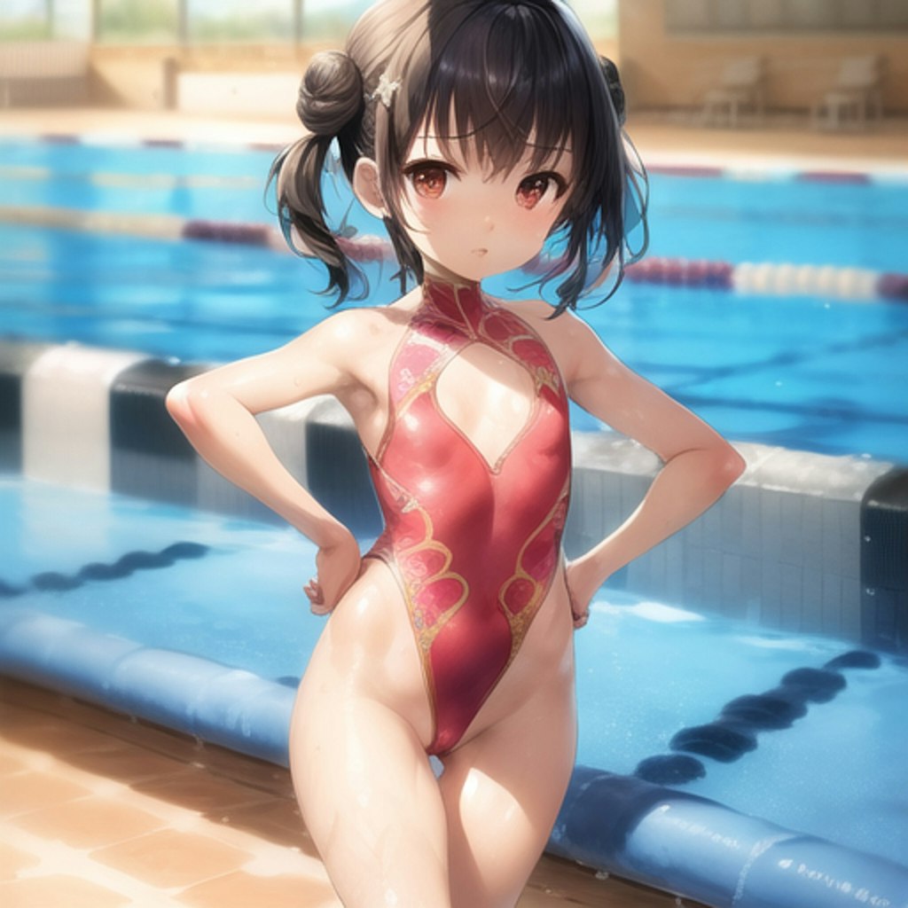 シンクロナイズドスイミングの娘