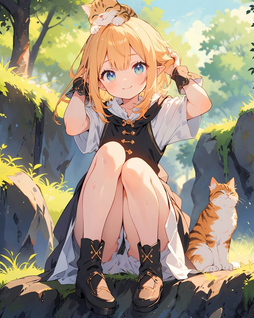 猫のせエルフ少女