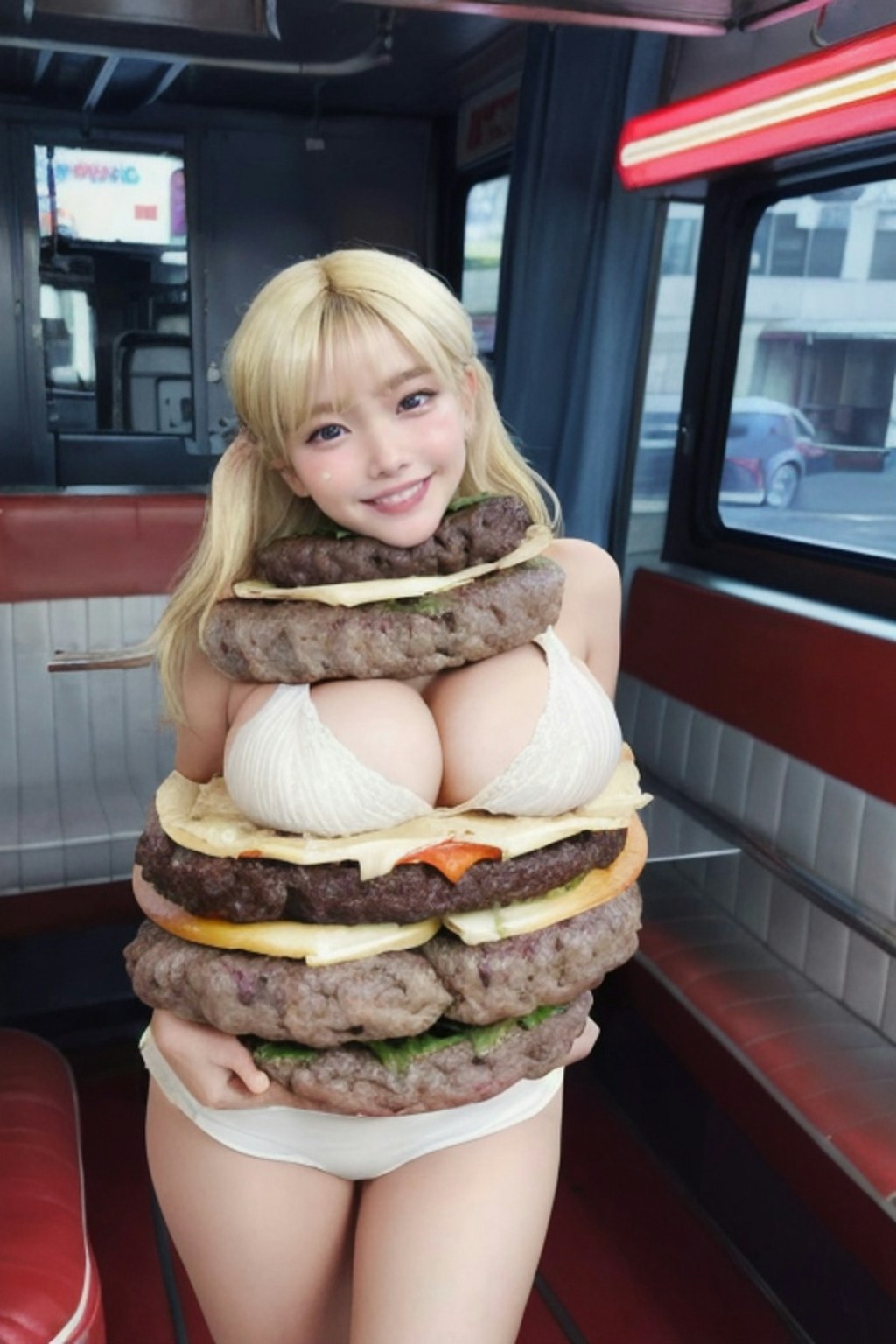 セクシージャンボバーガーお待たせしましたー