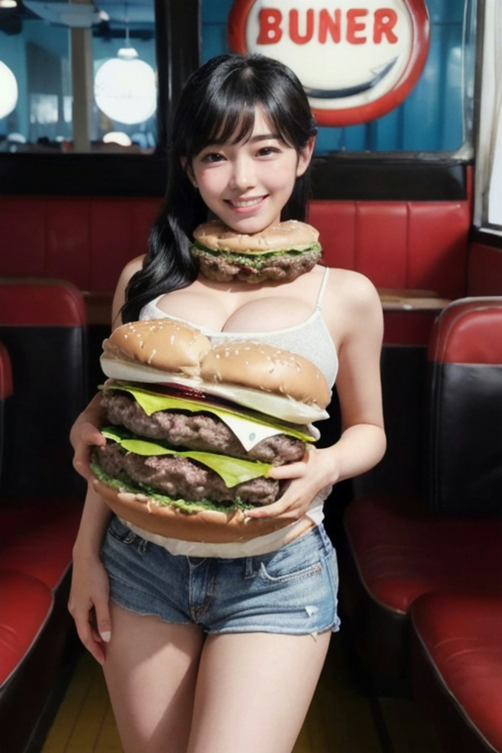 セクシージャンボバーガーお待たせしましたー