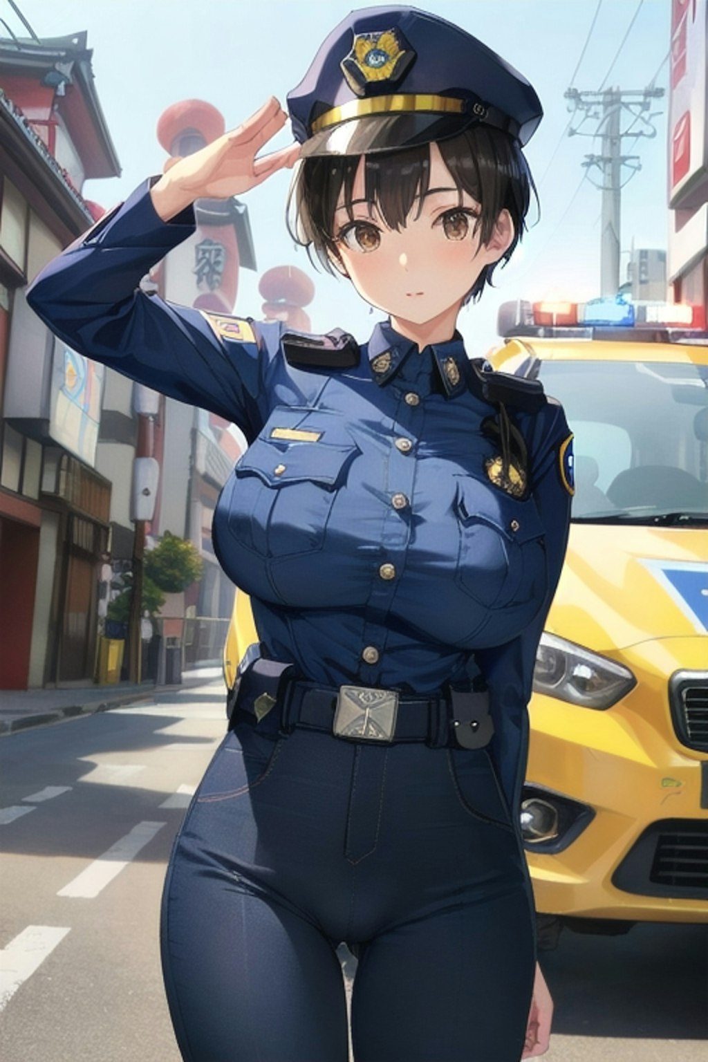 ２５日の女性警察官