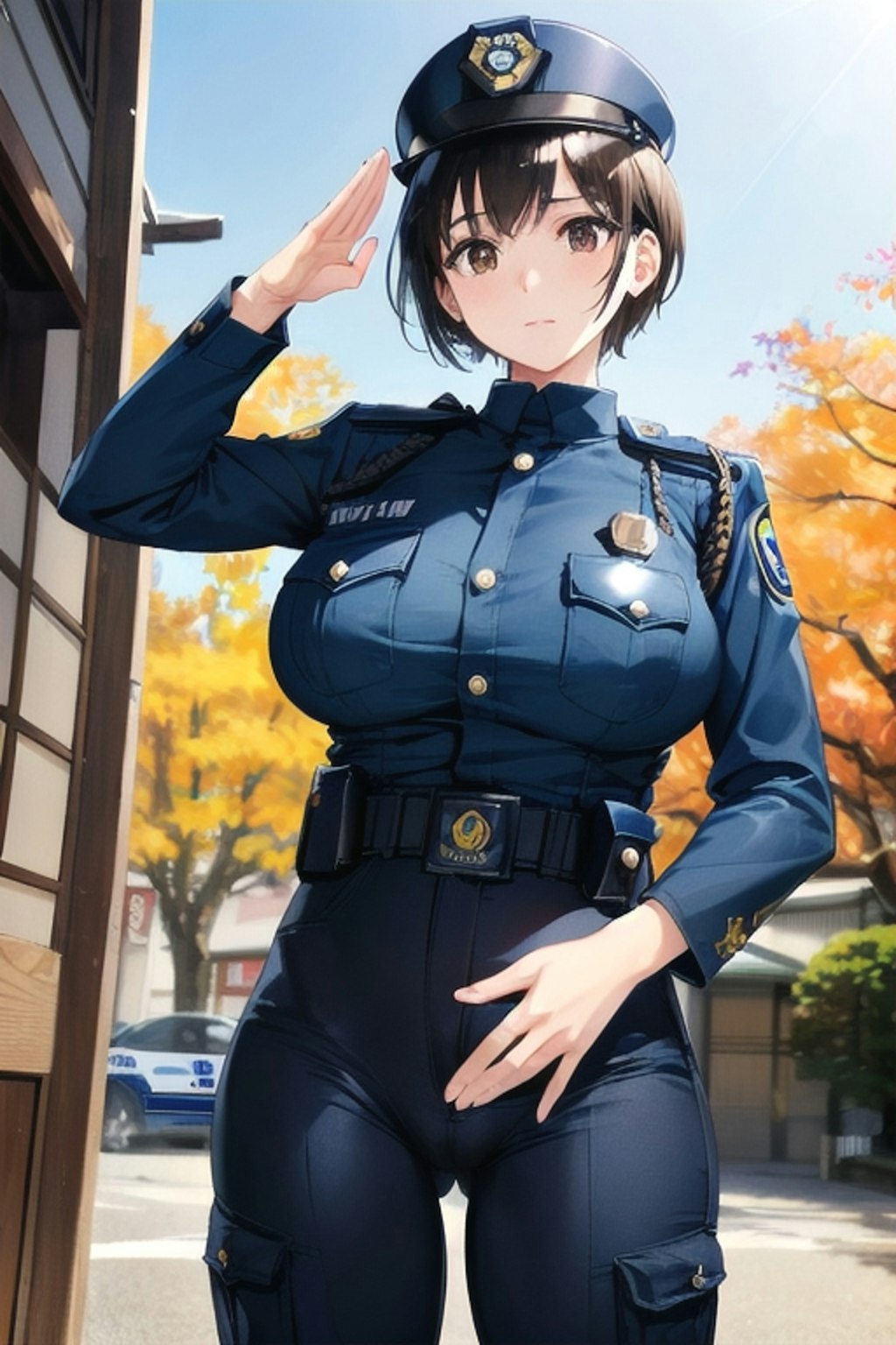 ２５日の女性警察官