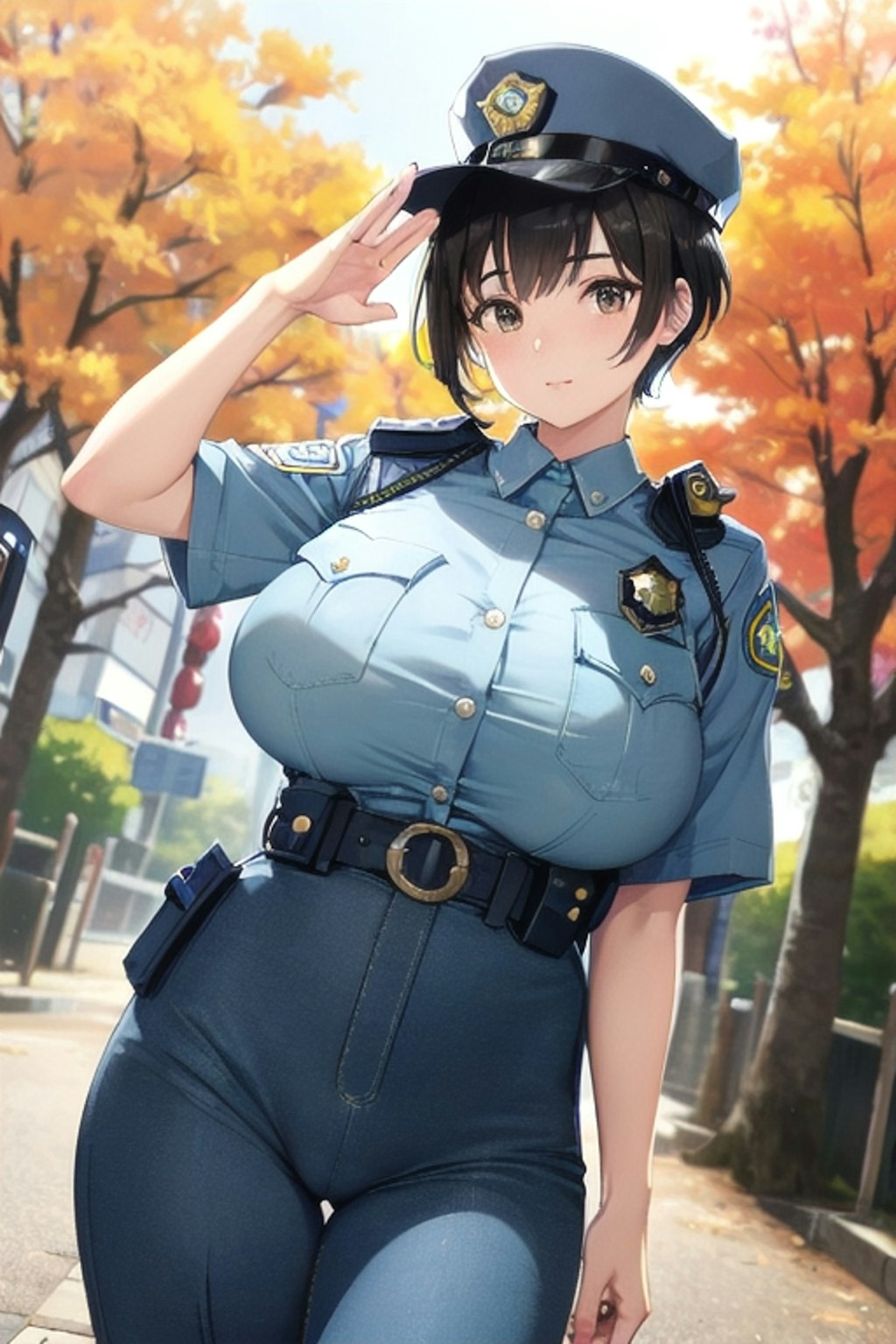 ２５日の女性警察官