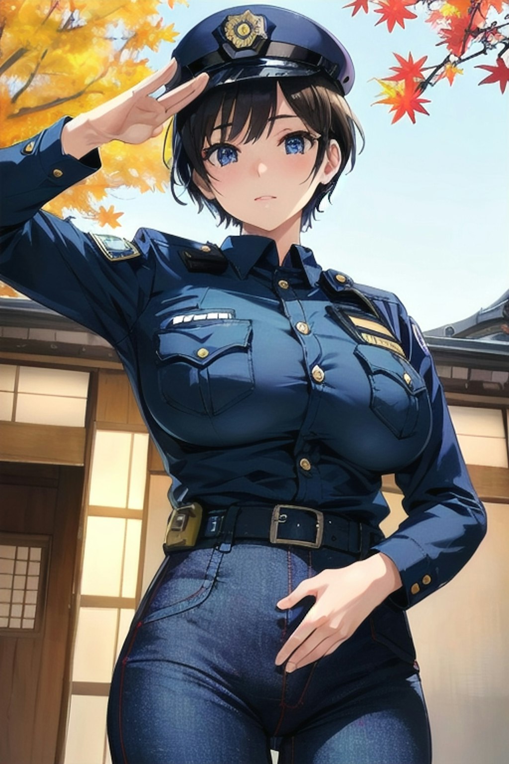 ２５日の女性警察官