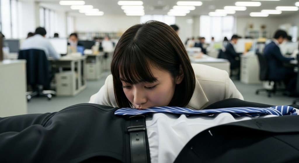 営業帰りの男性社員のにおいを楽しみにしている女性社員１