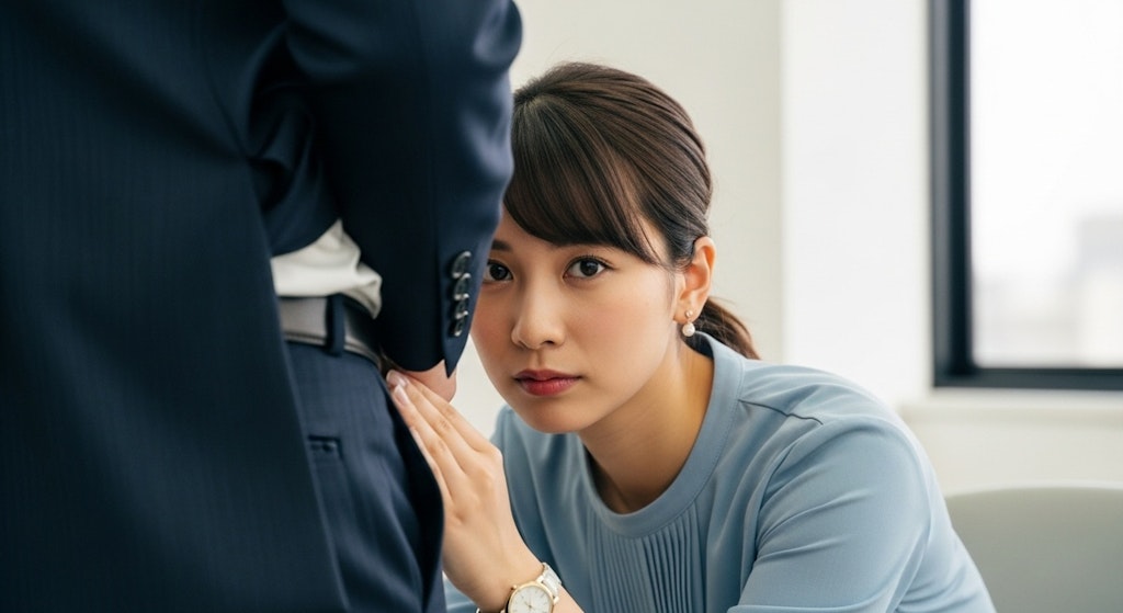 営業帰りの男性社員のにおいを楽しみにしている女性社員１