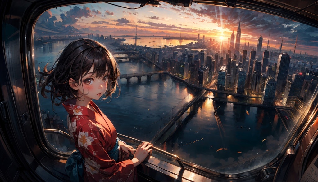 夕暮の街・２