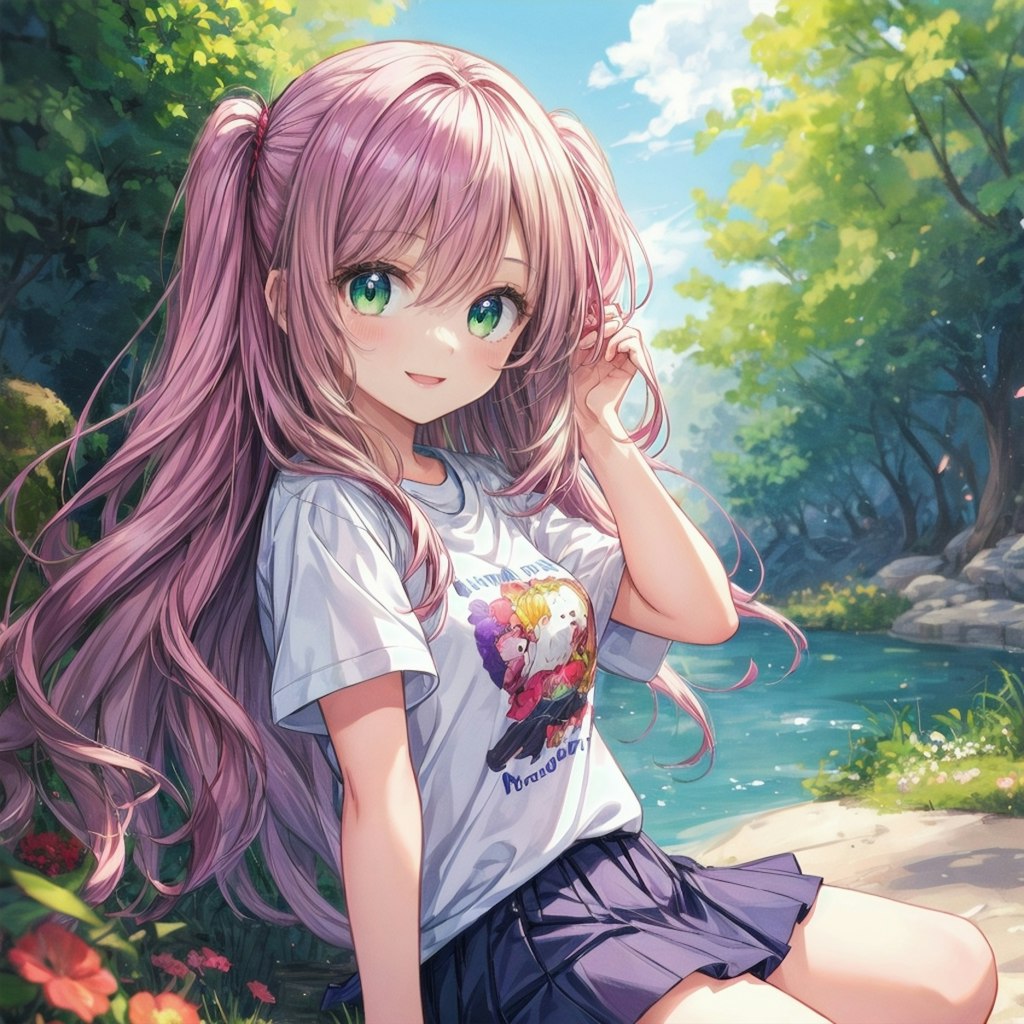 自然と女の子 nature and girl