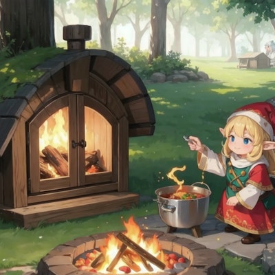Elf preparing a meal.