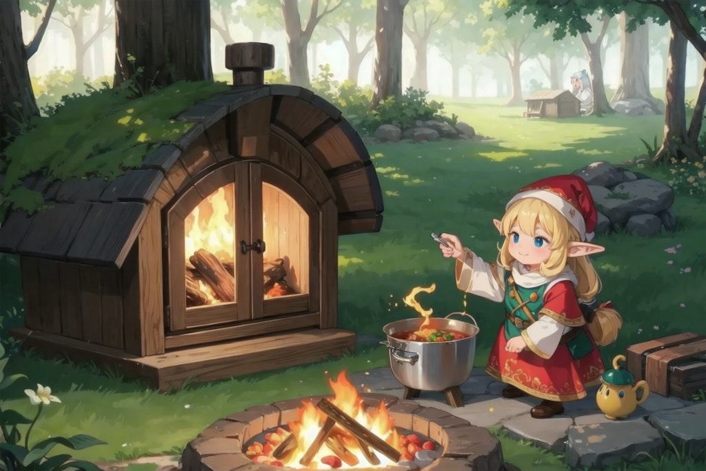 Elf preparing a meal.