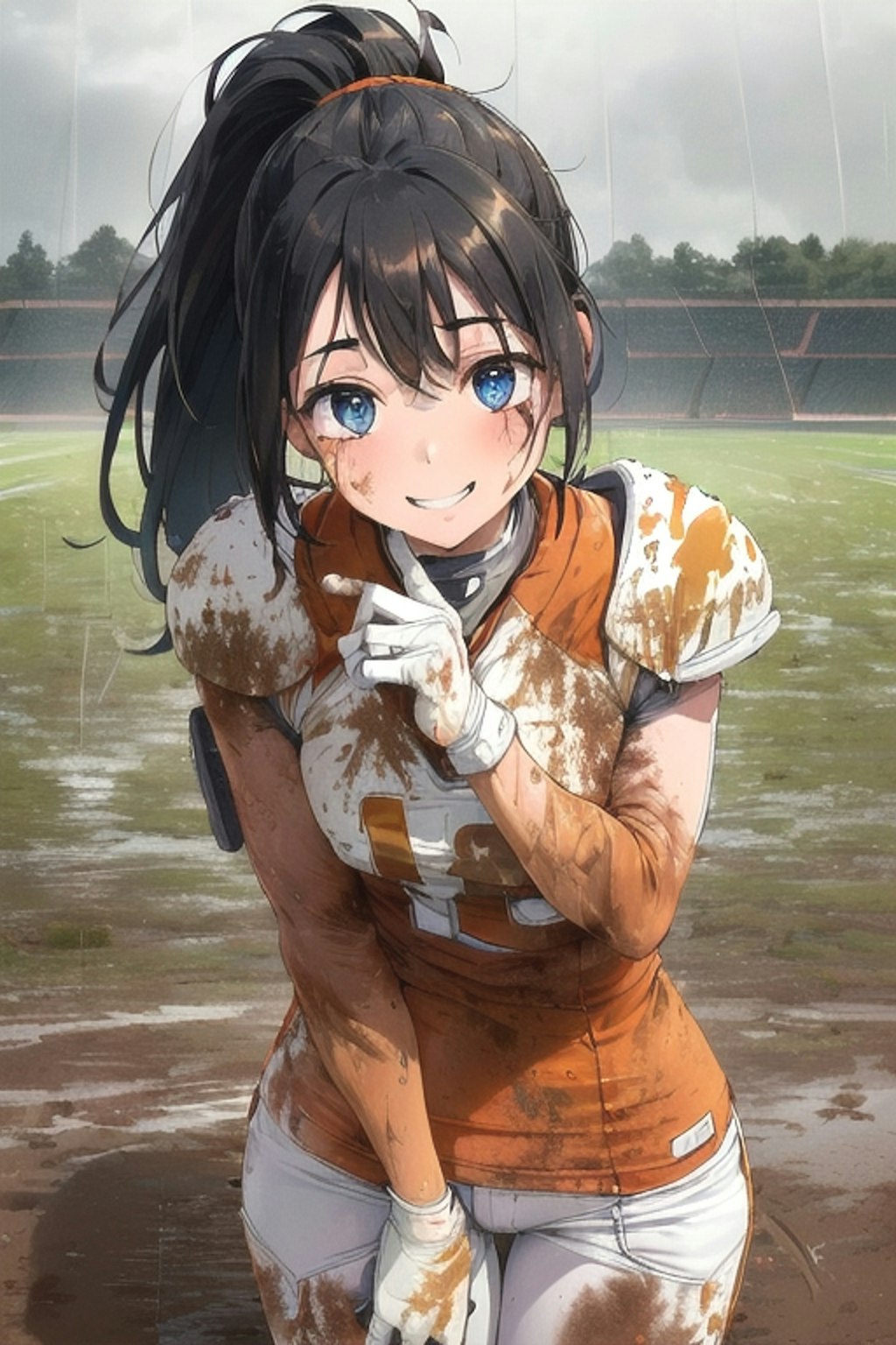 🏈泥まみれの女子アメフト 56