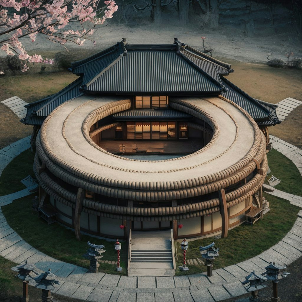 相撲の土俵のイメージの家