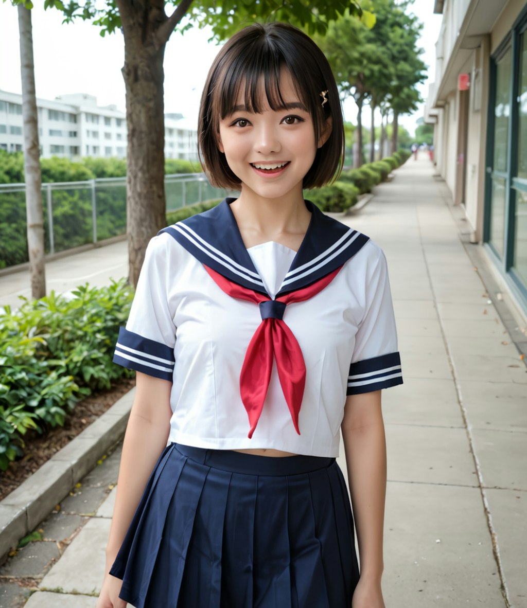 セーラー服美少女との帰り道