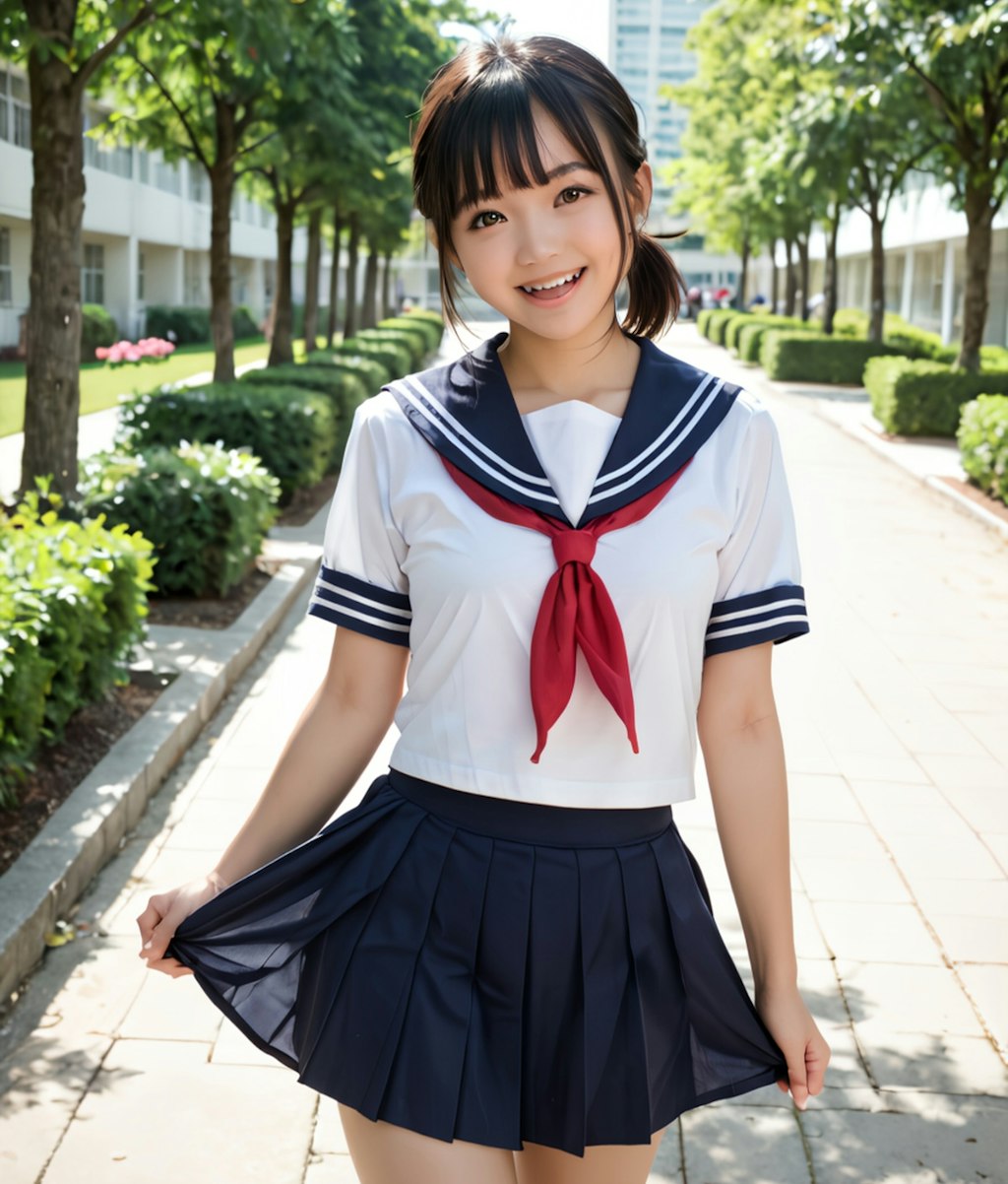 セーラー服美少女との帰り道