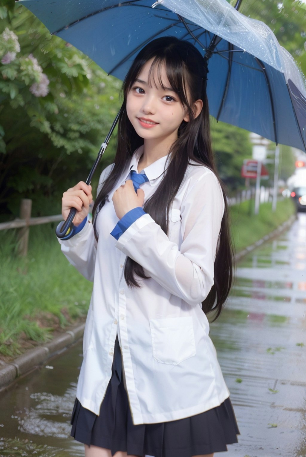 雨の日の帰り道