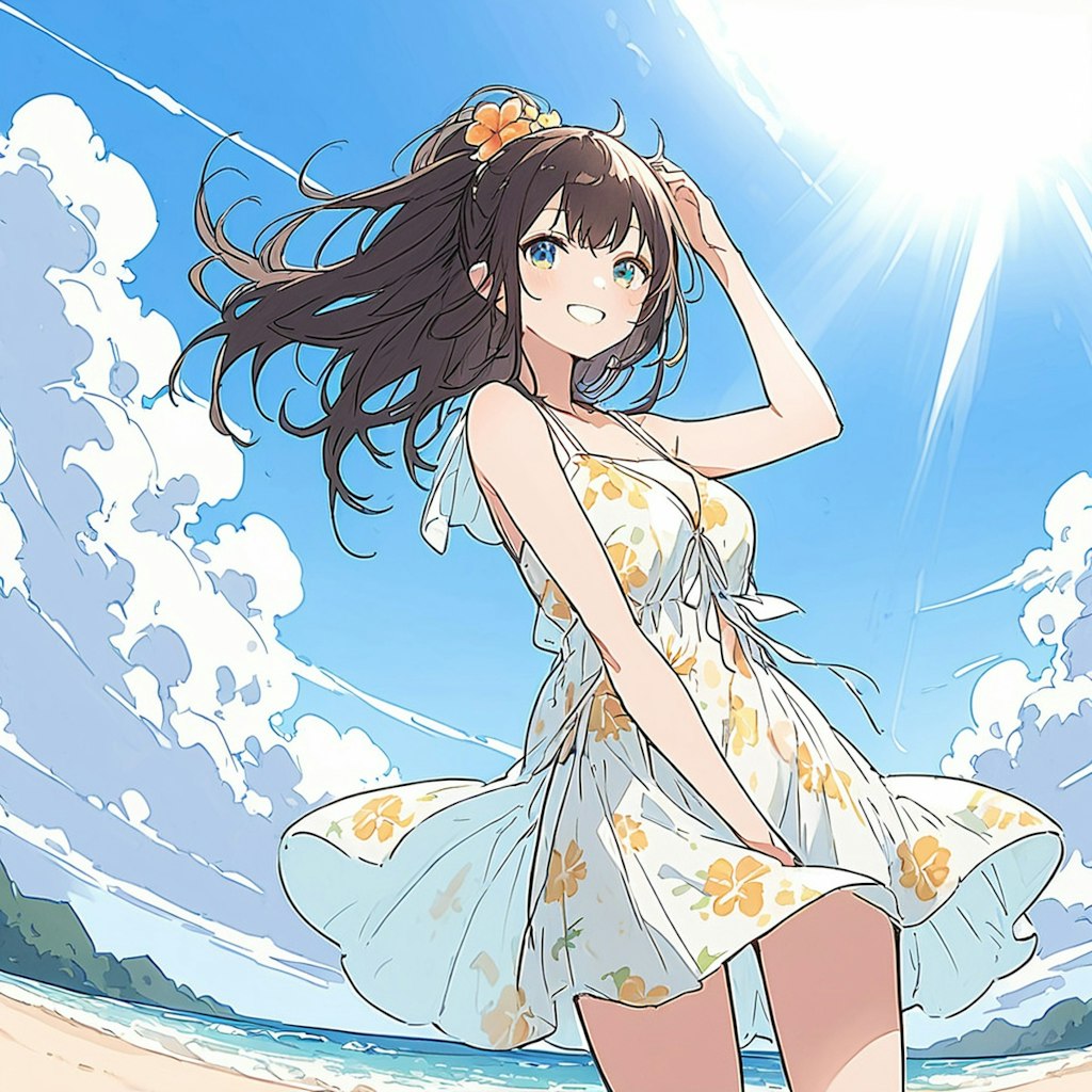 まだ、イラストの中は夏だな