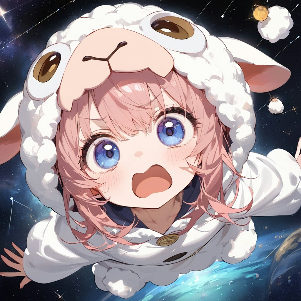 宇宙で溺れる？？牡羊座ちゃん。