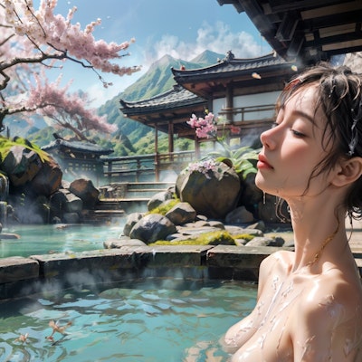 桜の咲く頃に山間の温泉宿でゆっくりしたいですね