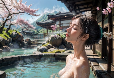 桜の咲く頃に山間の温泉宿でゆっくりしたいですね