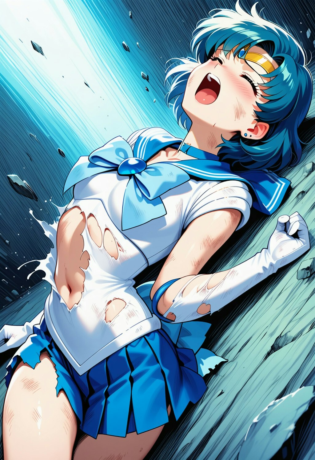 追撃に仰け反る