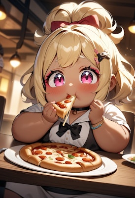 ピザ好きの女の子