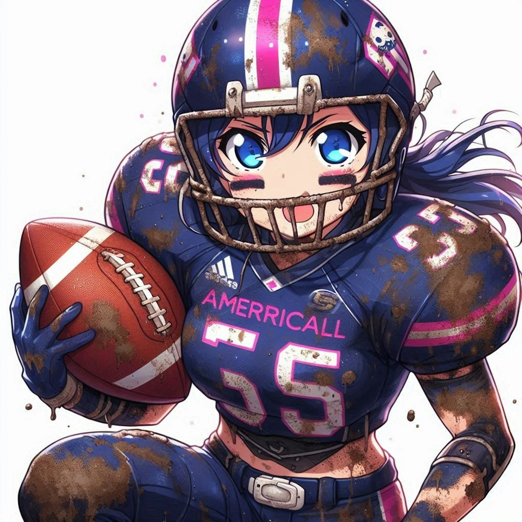 🏈泥まみれの女子アメフト 99