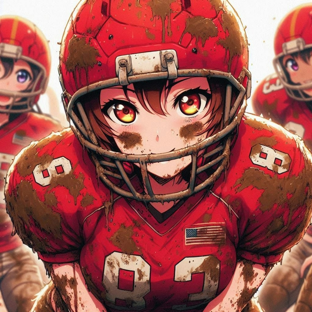 🏈泥まみれの女子アメフト 99