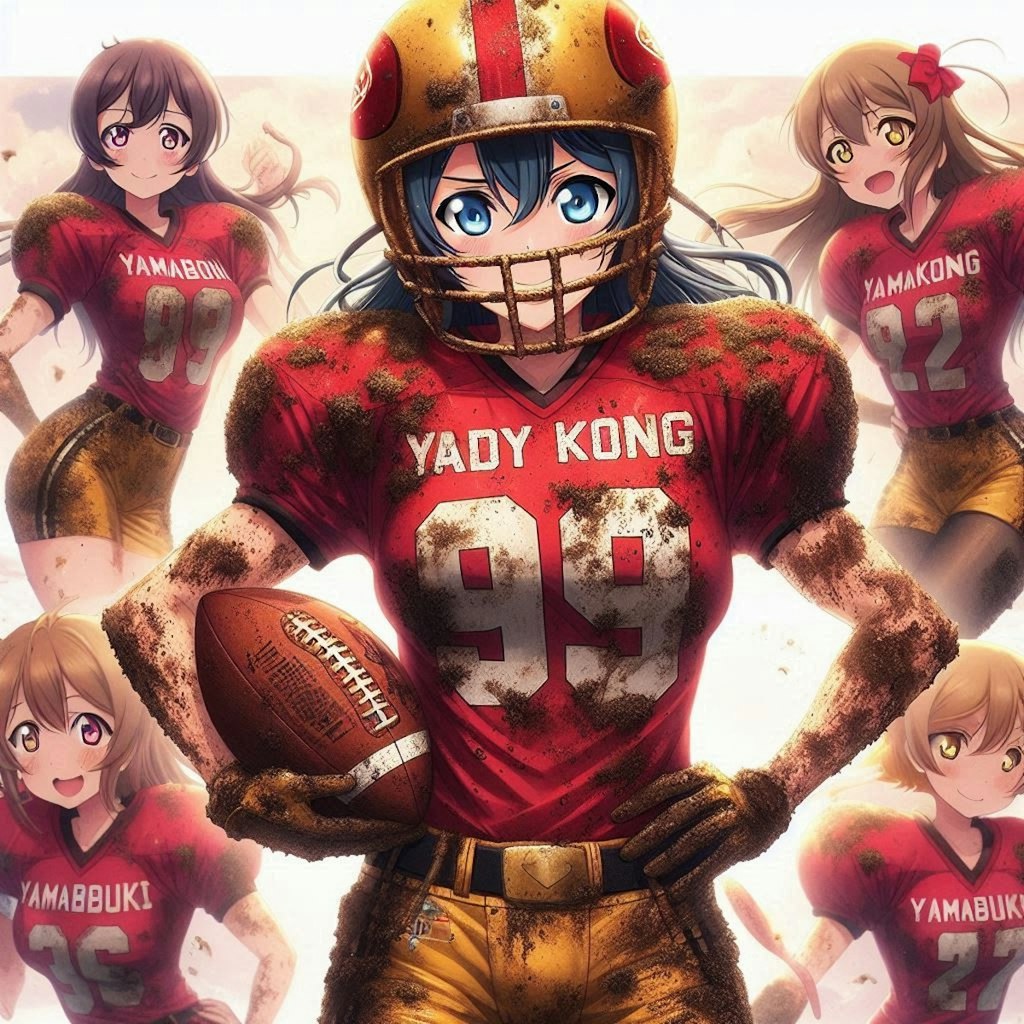 🏈泥まみれの女子アメフト 99