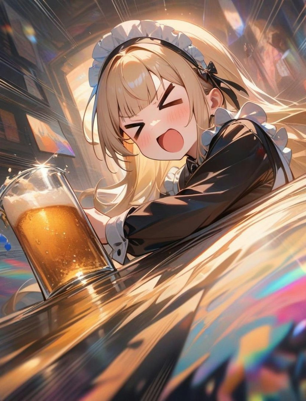 キンキンに冷えてやがるおビールでやらかしちゃった系メイドちゃん🍺🍺