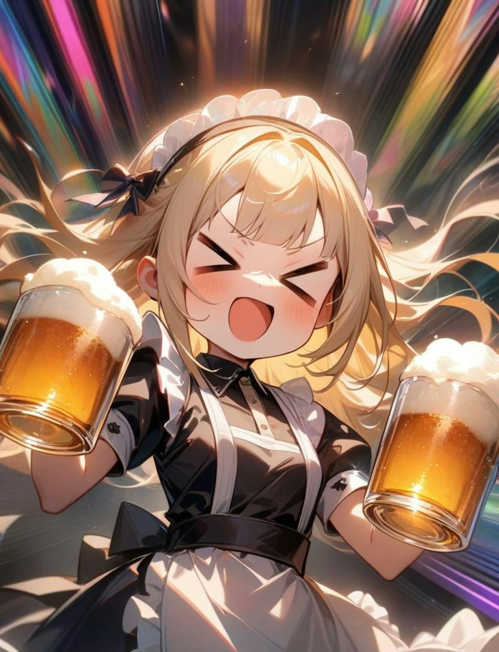 キンキンに冷えてやがるおビールでやらかしちゃった系メイドちゃん🍺🍺