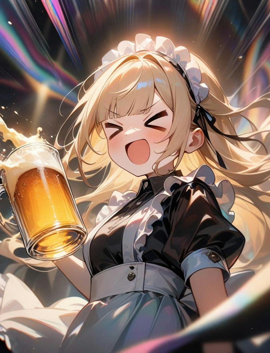 キンキンに冷えてやがるおビールでやらかしちゃった系メイドちゃん🍺🍺