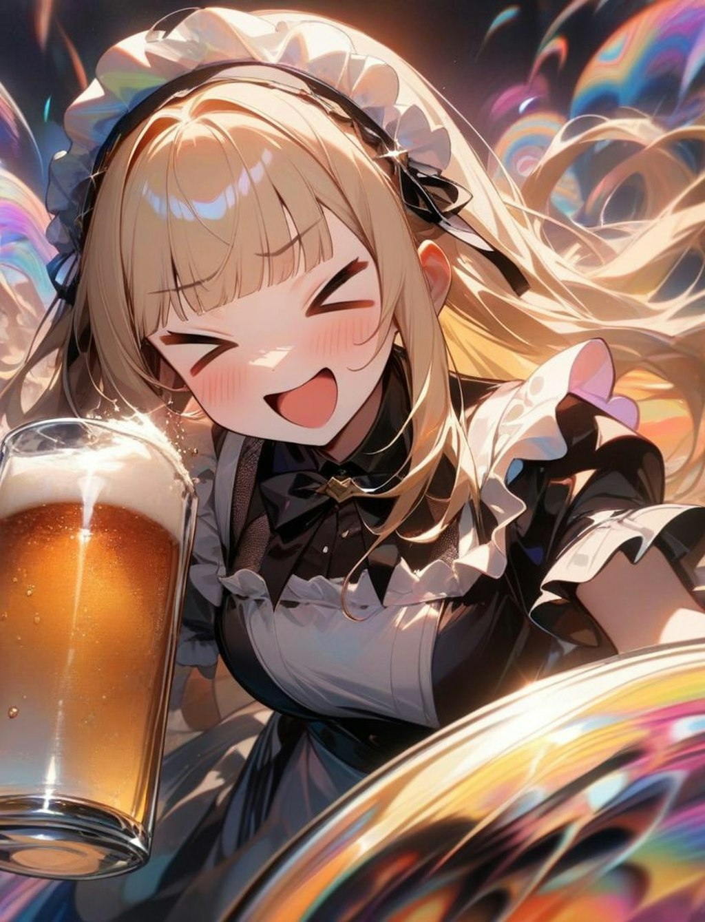 キンキンに冷えてやがるおビールでやらかしちゃった系メイドちゃん🍺🍺