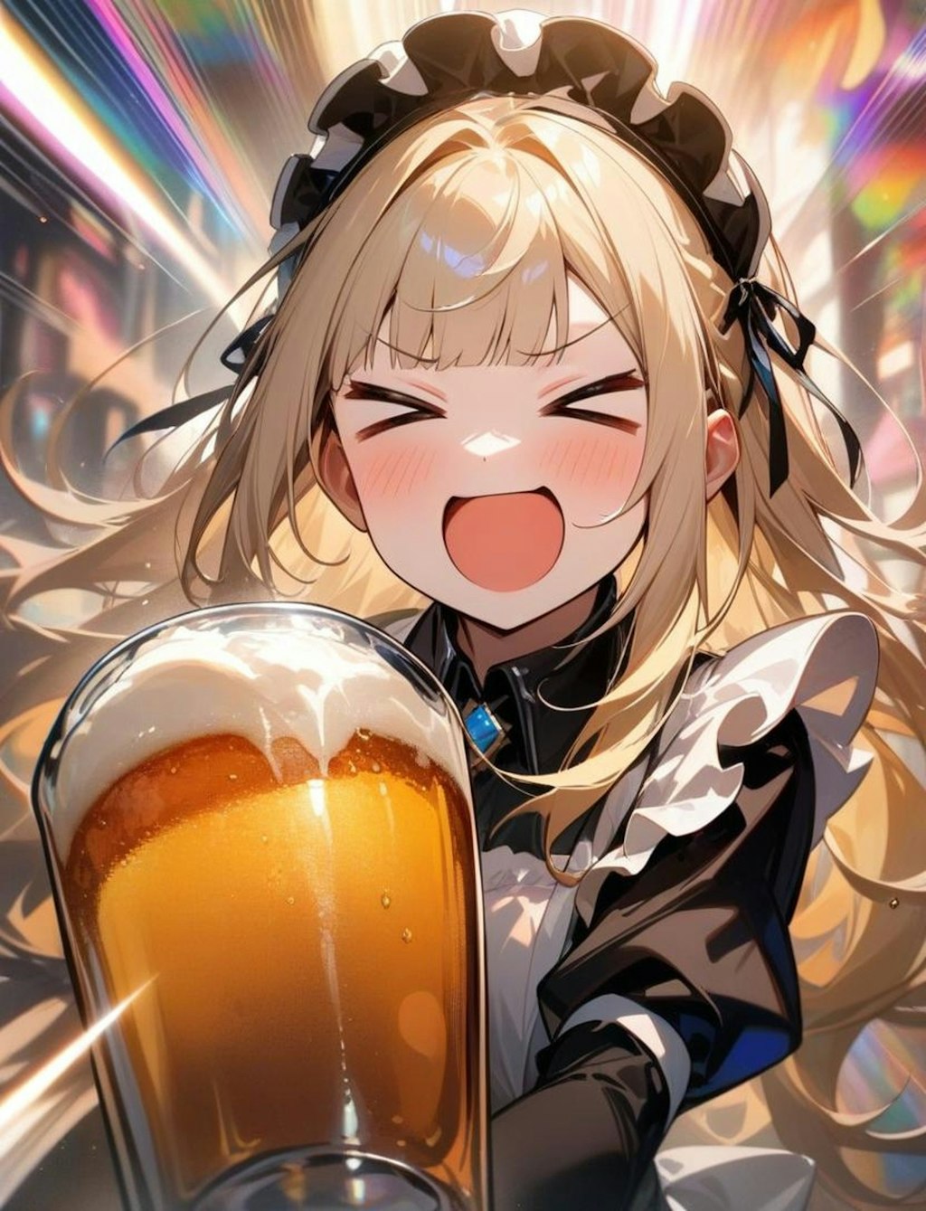 キンキンに冷えてやがるおビールでやらかしちゃった系メイドちゃん🍺🍺