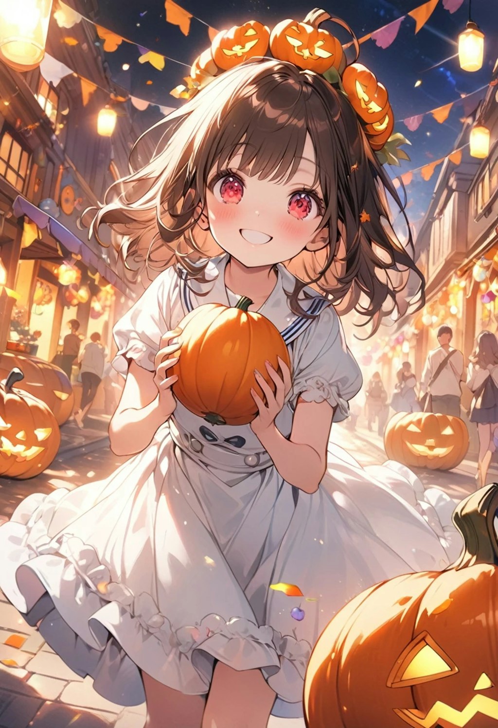 さあ、皆、ハロウィンパーティーへ出発だ！Come on, everyone, let's go to the Halloween party!