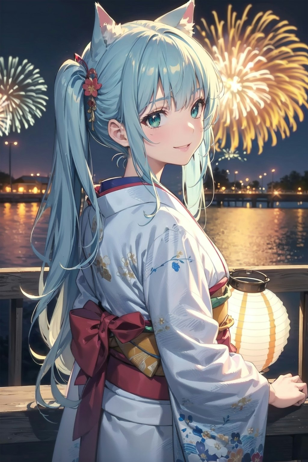 夏祭りししょちゃん🐱🎇🏮👘✨