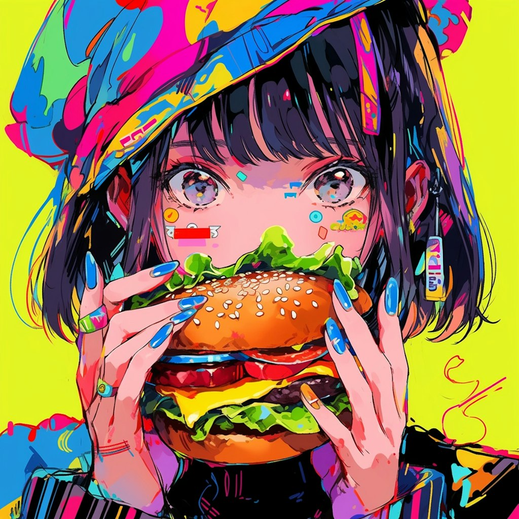 みんなでハンバーガーを食べようッ！！！