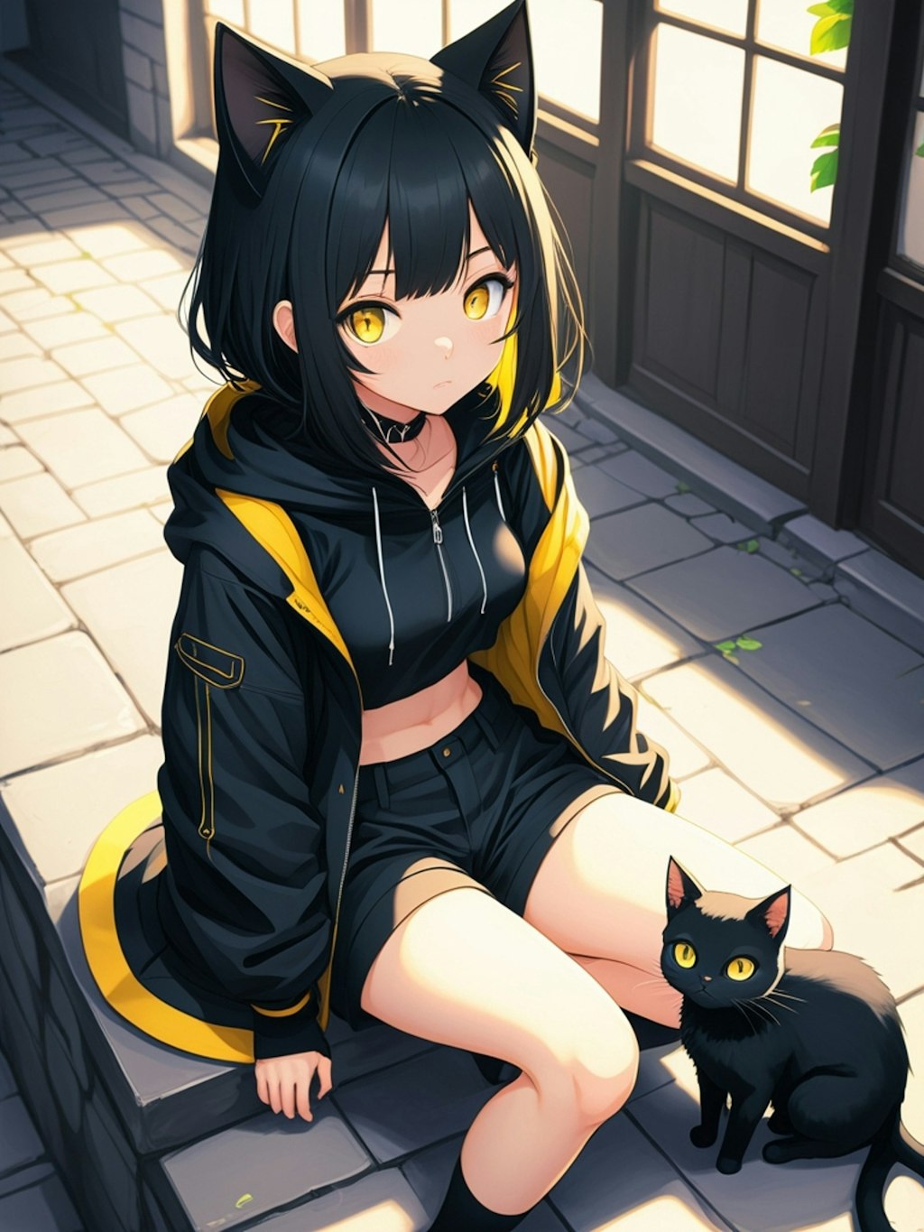 金色瞳の黒猫ちゃん