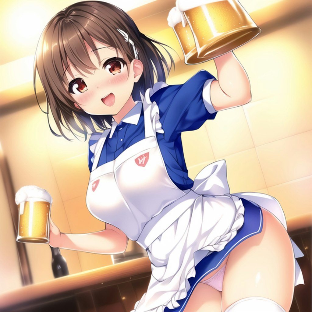 ビールはいかがですか？(パンチラ)