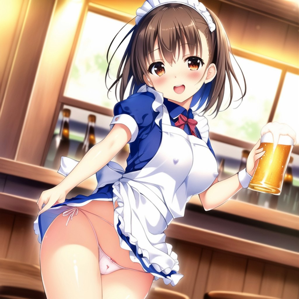 ビールはいかがですか？(パンチラ)