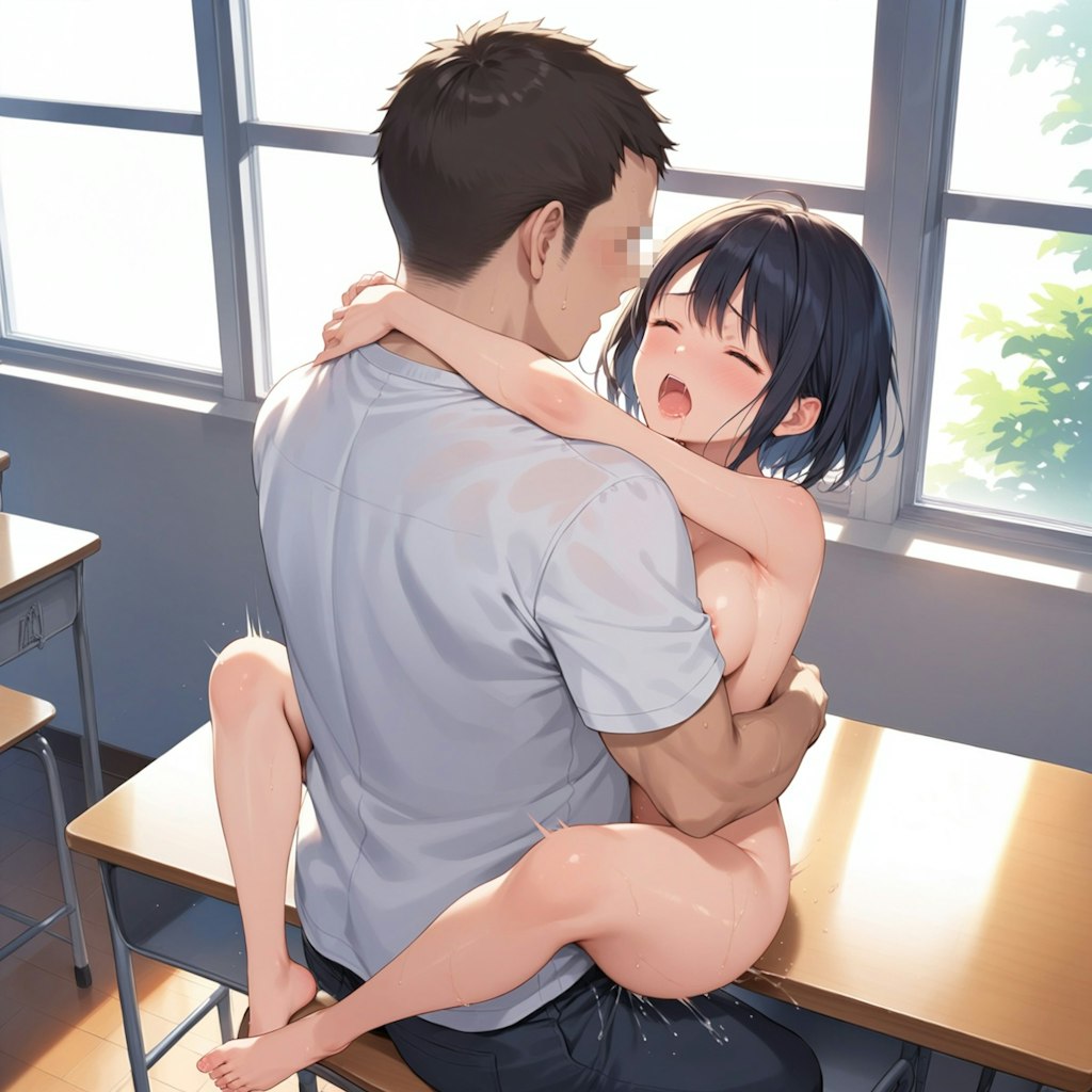 お休みのはずが運動させられちゃった女の子